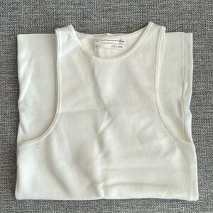 Anthropologie white ribbed tank